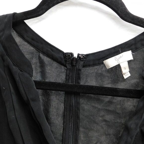 Joie S Silk Black Sheer Romper Jumper - Picture 3 of 5